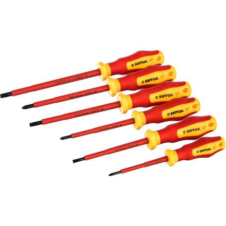 Набор диэлектрических отверток SHTOK 6 шт. картон 1000В 09906