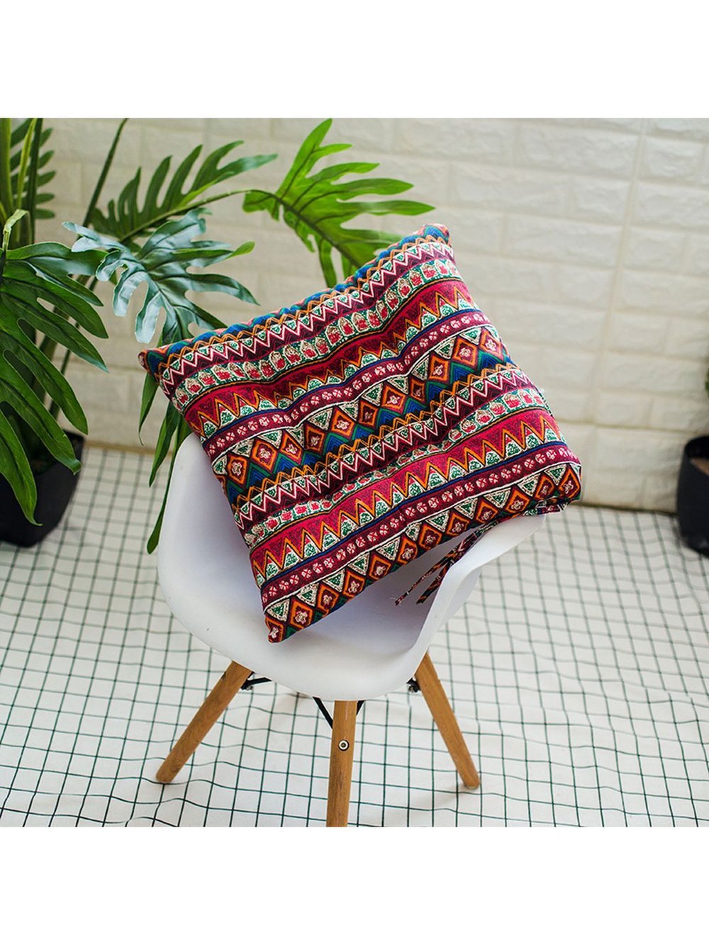 Подушка на стул квадратная 45*45см бохо (Т40-450К)