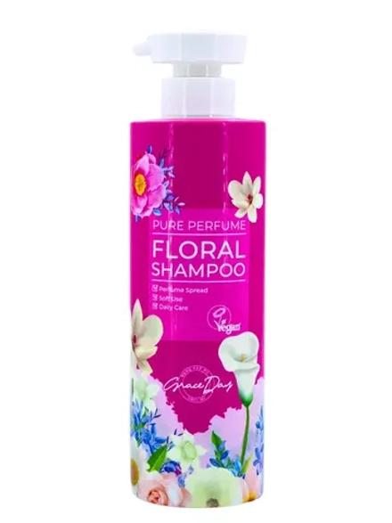 GRACE DAY - ШАМПУНЬ ДЛЯ ВОЛОС ПАРФЮМЕРНЫЙ С ЦВЕТОЧНЫМ АРОМАТОМ PURE PERFUME FLORAL SHAMPOO , 500 МЛ.