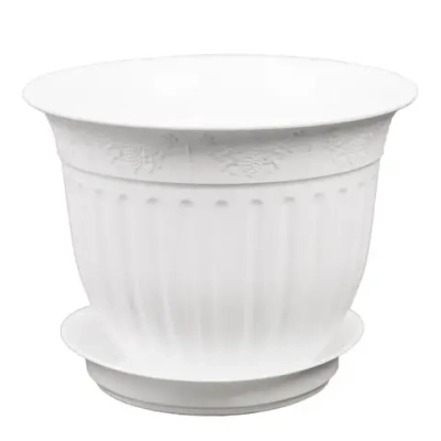 Горшок Виноград, D 19, 1,6 л, прозрачный с поддоном