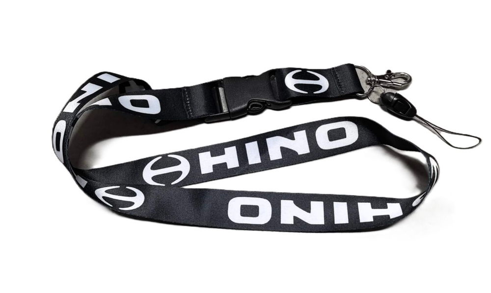 Hino (черный) / Брелок, шнурок для ключей на шею Hino (Хино), ланъярд, крафт, черный (1 шт)