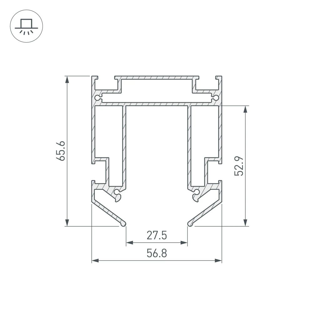 Профиль-держатель MAG-STRETCH-ORIENT-2000 (Arlight, Алюминий) 036147