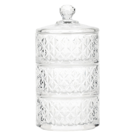 Набор из 3х конфетниц с крышкой тм MILLIMI, 10,5*20,5см, 320мл, стекло