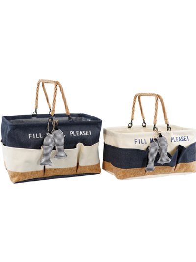 Набор из 2-х Декоративных корзин "Funny fish" 38x26,5x22см; с ручкой 39см