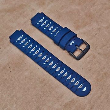 Ремешок для Garmin Forerunner 735XT / 220 / 230 / 235 / 620 / 630 силиконовый двухцветный (Синий / Белый)
