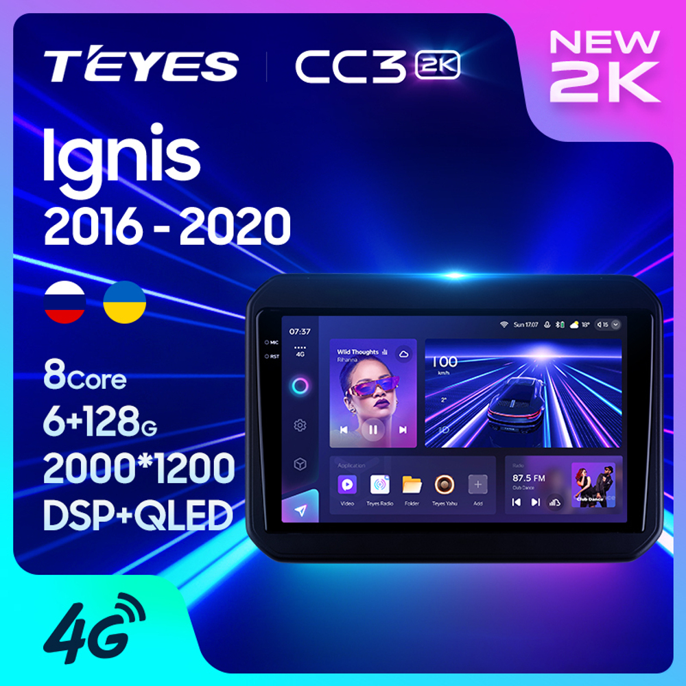 Teyes CC3 2K 9"для Suzuki Ignis 2016-2020
