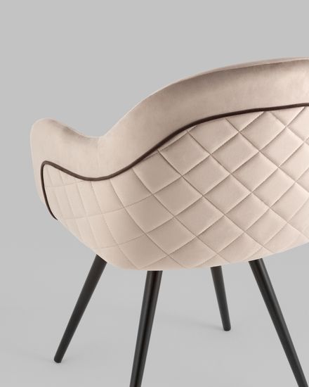 Стул вращающийся Новел велюр серо-коричневый