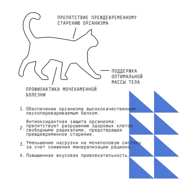 Уценка! Срок 24.08.26/ Сухой корм AJO Cat Grand Master для кошек старшего возраста для профилактики МКБ