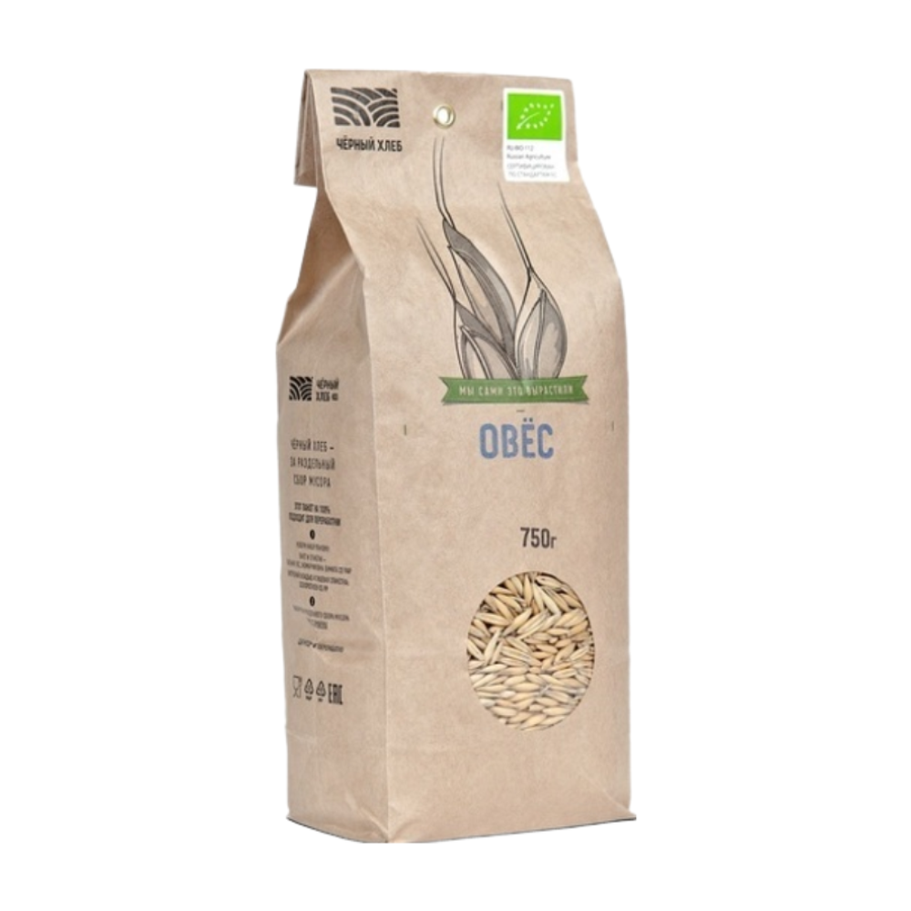 Овес пленчатый 750гр (ЧЕРНЫЙ ХЛЕБ)