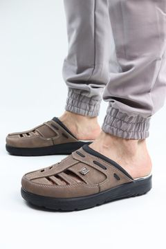 502 | "Ivan leto" | Коричневые мужские сабо с закрытым носом