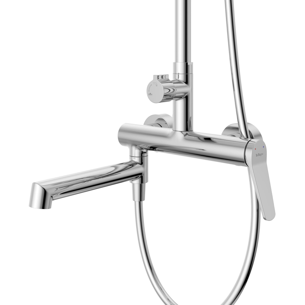 Душевая стойка BelBagno Unique-VSCM-CRM 3 режима, глянцевый хром