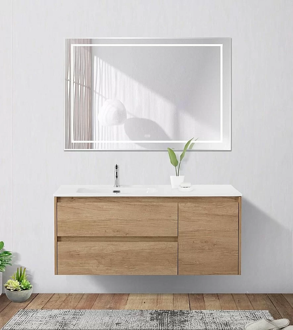 Зеркало BelBagno Kraft SPC-KRAFT-1200-800-LED-TCH-WARM сатин