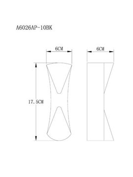 Настенный светильник LED 10W 4000K A6026AP-10BK чёрный/золото Gudja Arte Lamp