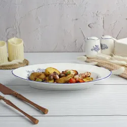 Блюдо овальное 25,5*15,8 см h3,8 см 250 мл глубокое Sea Flower P.L. Proff Cuisine [1]