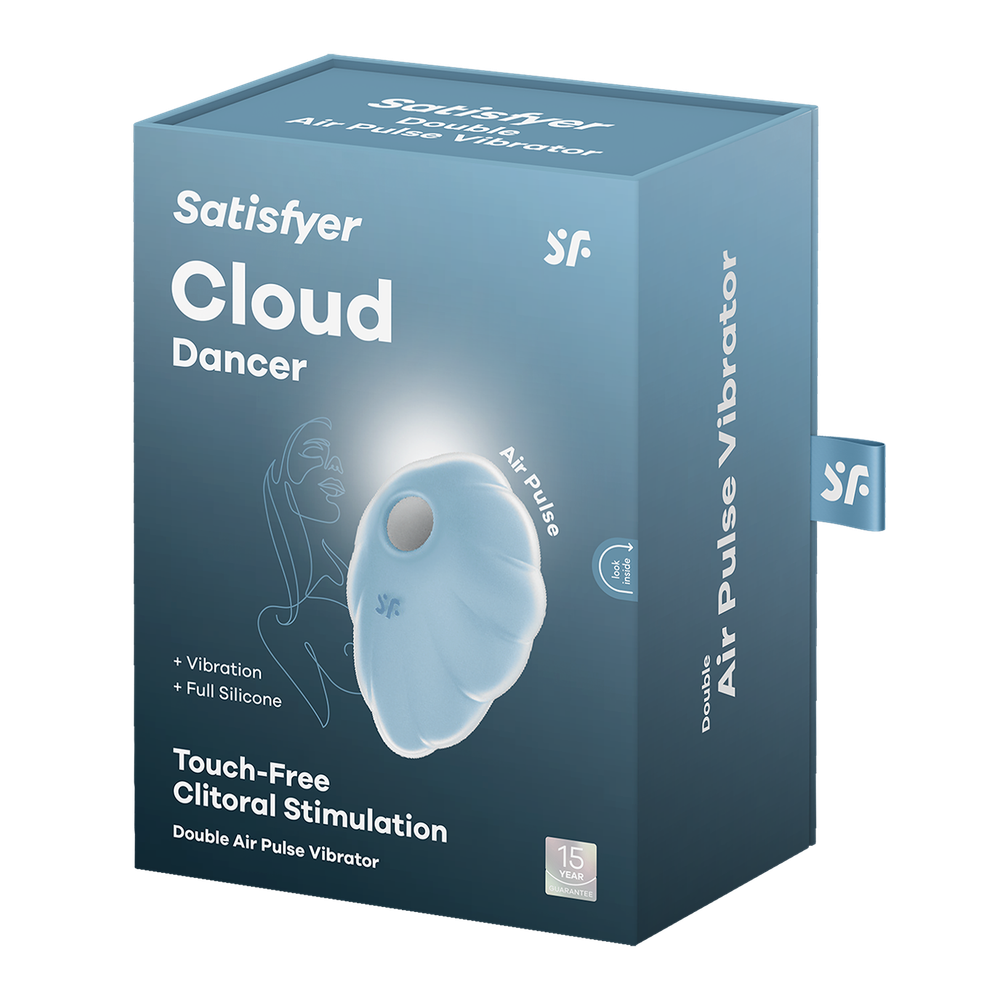 Вакуумный стимулятор клитора Satisfyer Cloud Dancer, голубой