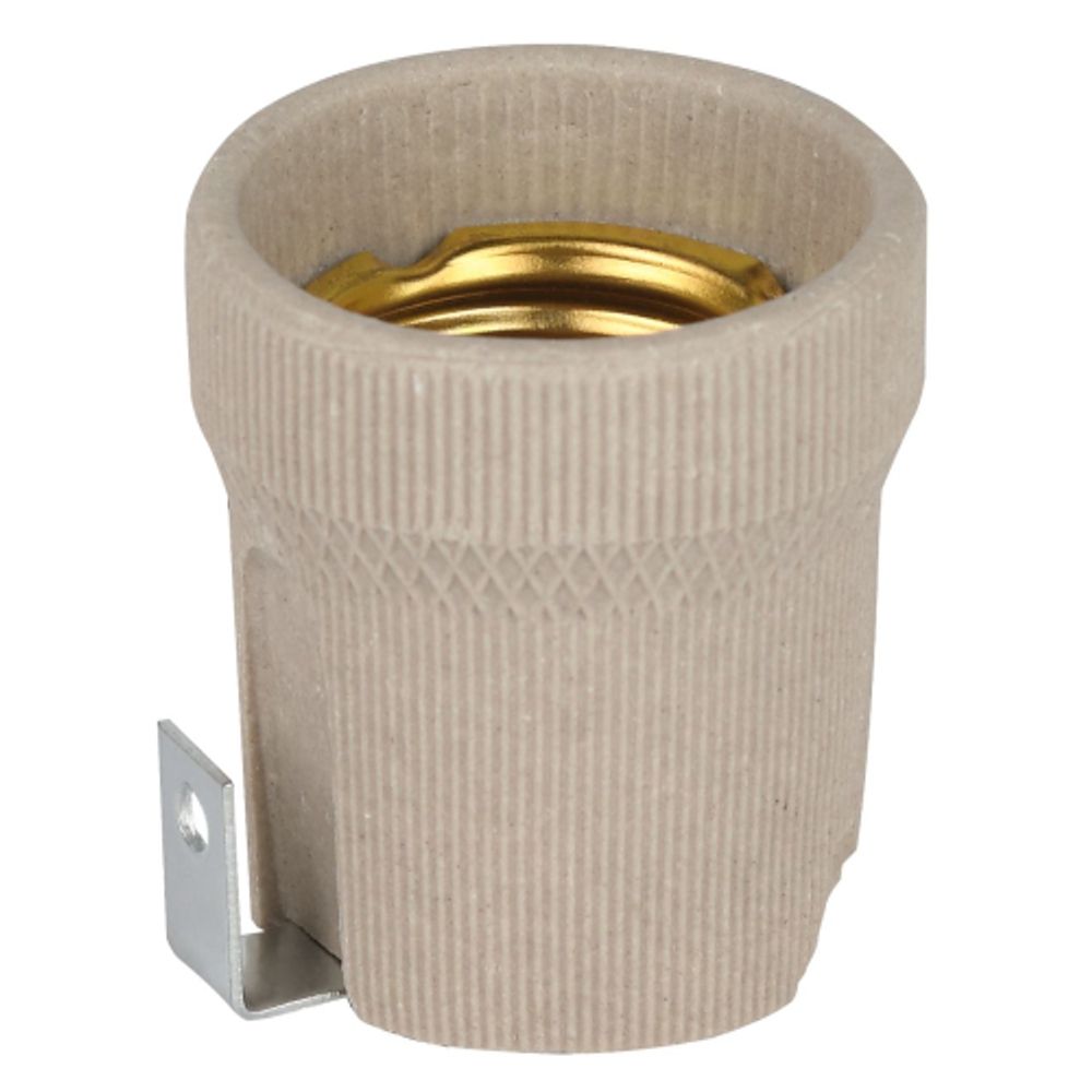 Патрон ЭРА Е27 керамический белый с держателем