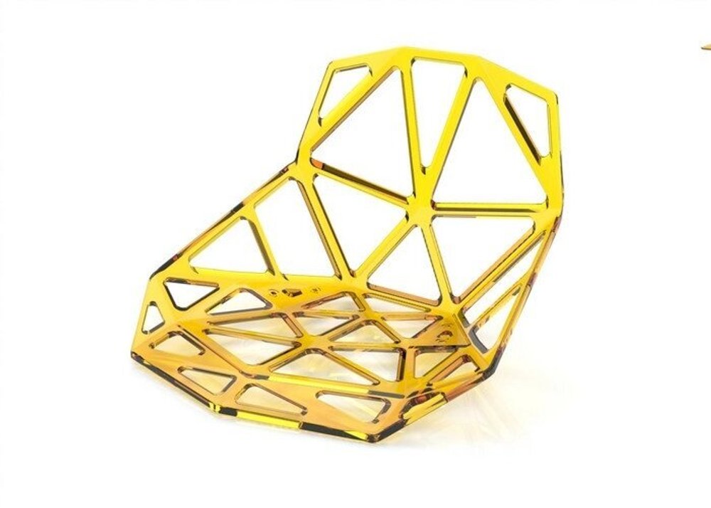 Сидение для стульев прозрачное, цвет желтый