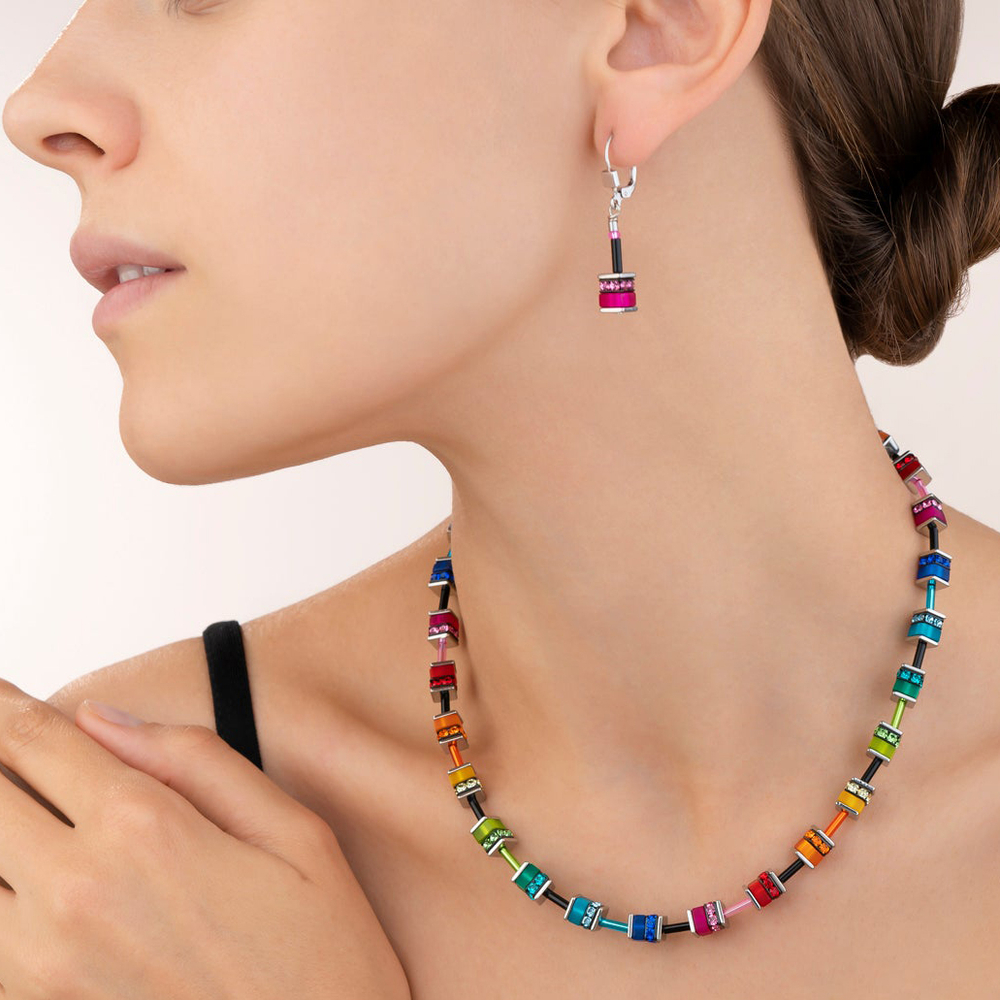 Серьги Coeur de Lion 4409/20-1500 цвет розовый, чёрный