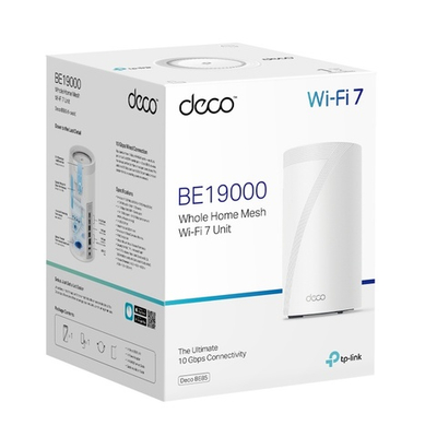 TP-Link Deco BE85 (1-pack) BE19000 Трехдиапазонная домашняя Mesh-система Wi-Fi 7