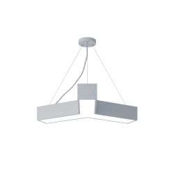 Светильник LED ЭРА Geometria SPO-141-W-40K-028 Igrek 28Вт 4000К 1900Лм IP40 600*600*80 белый подвесной | Декоративные светильники Geometria