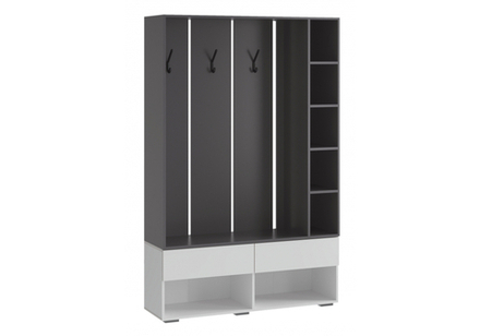 Прихожая Woodville Роут белый, графит