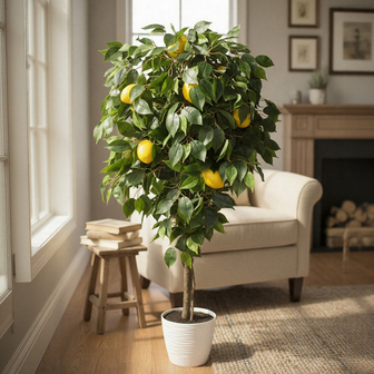 Искусственные деревья в горшках