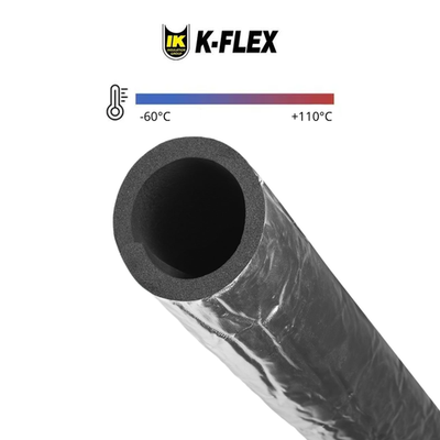 Изоляция для труб из вспененного каучука K-FLEX ST с покрытием IC CLAD SR