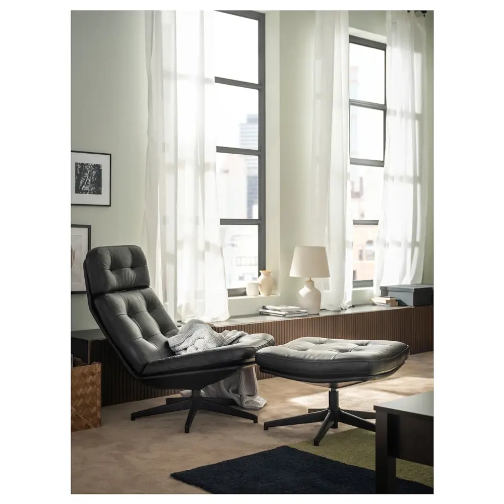 Вращающееся кресло - IKEA HAVBERG, 66х99х92 см, черный, ХАВБЕРГ ИКЕА