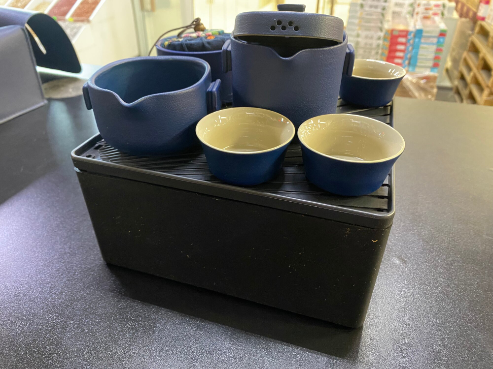 Набор для чайной церемонии "Синий", керамика, 9 элементов, 4 персоны