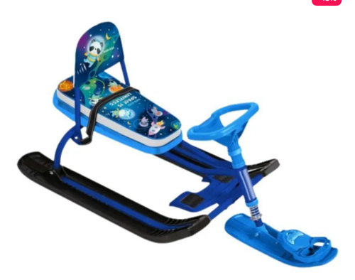 Снегокат Nika Тимка спорт  4-1М со спинкой Космический ТС4-1М/К