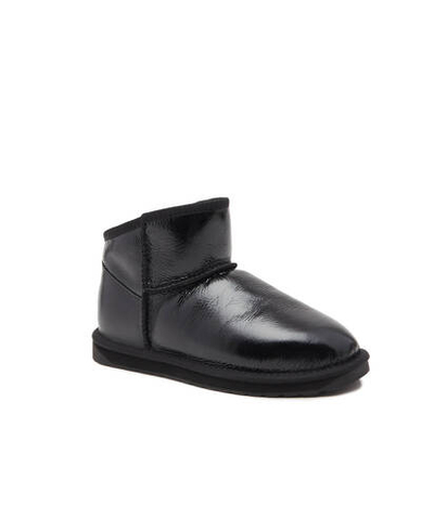Кожаные угги aarons glossy EMU Australia - черный(W12922)
