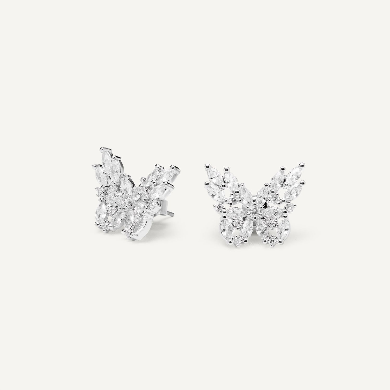 Серьги Butterfly Studs Earrings - Silver