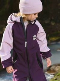 Комбинезон Колор блок Softshell демисезонный "Слива"