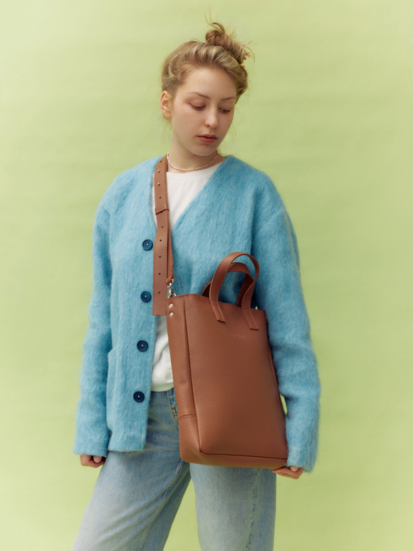 сумка мини-шоппер бренди на молнии эко