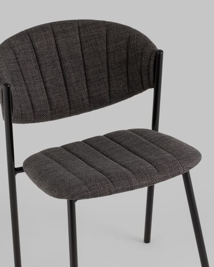 Стул Харпер ткань рогожка тёмно-серый