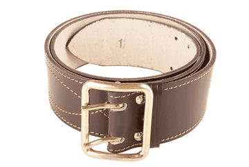 Ремень офиц. кожа (с латунной пряжкой) с юфтевой подкладкой (коричневый)