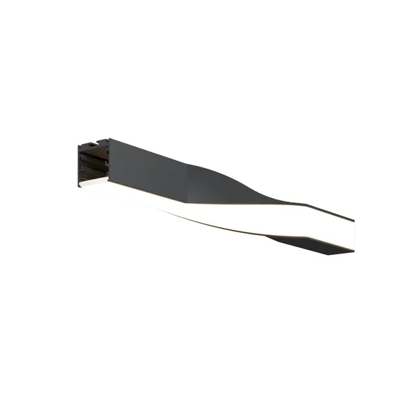 Радиусный профиль 35x35 Скрученный левый черный Led Strip alm-3535r-b-tl-90°-0.4m