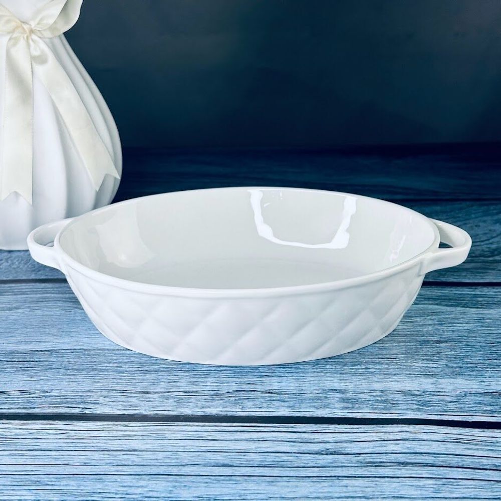 Lenardi 118-077 Овальное блюдо для запекания 25,5см BIANCO в под.уп.(х16)Фарфор