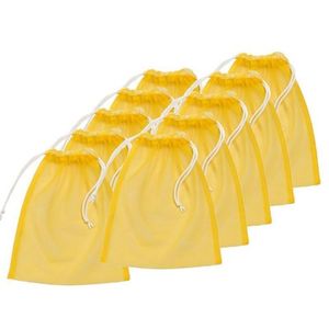 Большой набор маленьких жёлтых экомешочков (10 шт.)