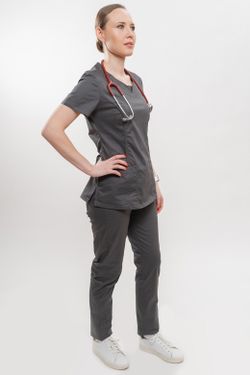 Медицинский топ Доктор Чехов арт. 5140 Wine Pewter