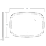 Зеркало Cezares Molveno 110 CZR-SPC-MOLVENO-1100-800-MOV с подсветкой с сенсорным выключателем и датчиком движения