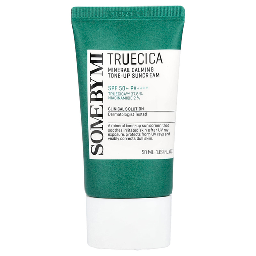 SOME BY MI, Truecica Mineral Calming, тонизирующее солнцезащитное средство, SPF 50+ PA ++++, 50 мл (1,69 жидк. унц.)