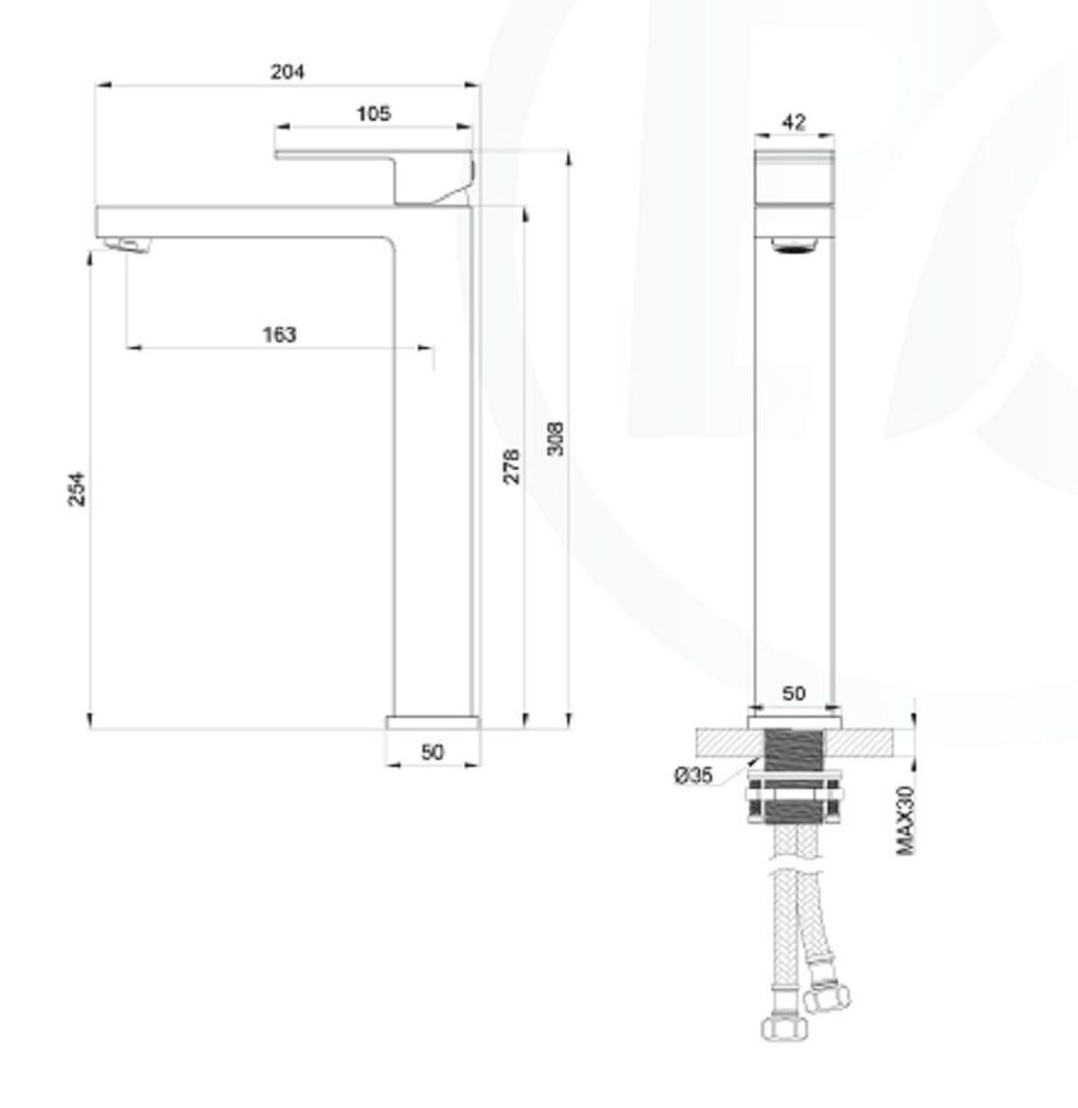 Смеситель "Grocenberg" для раковины и умывальника (белый хром)