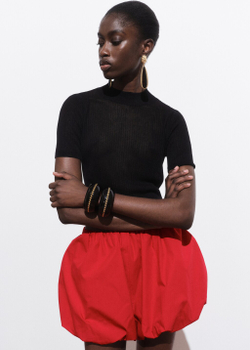 Укороченный вязаный джемпер