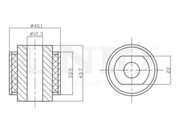 Сайлентблок задней поперечной тяги UNIO RMP-20398