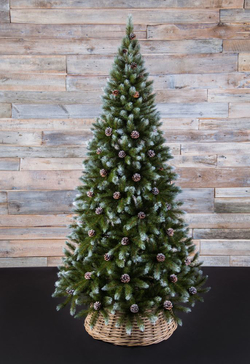 Ель Женева 230см с шишками заснеженная Triumph Tree