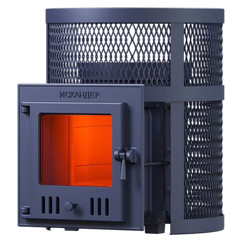 Чугунная печь для бани Искандер 18 (М) в сетке