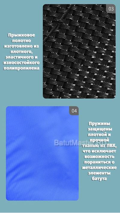 Батут с сеткой, диаметр 7 фт