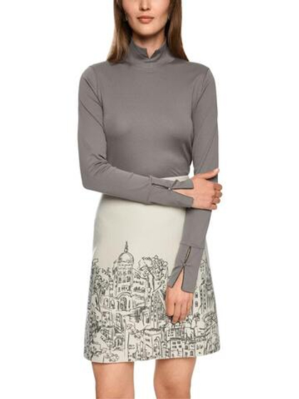 Marc Cain Водолазка из хлопка с декоративными разрезами