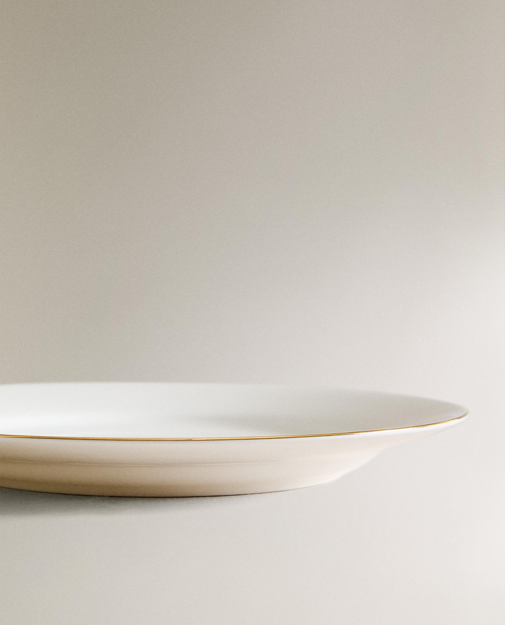 Zara Home тарелка десертная из костяного фарфора, цвет золотой, 20 см